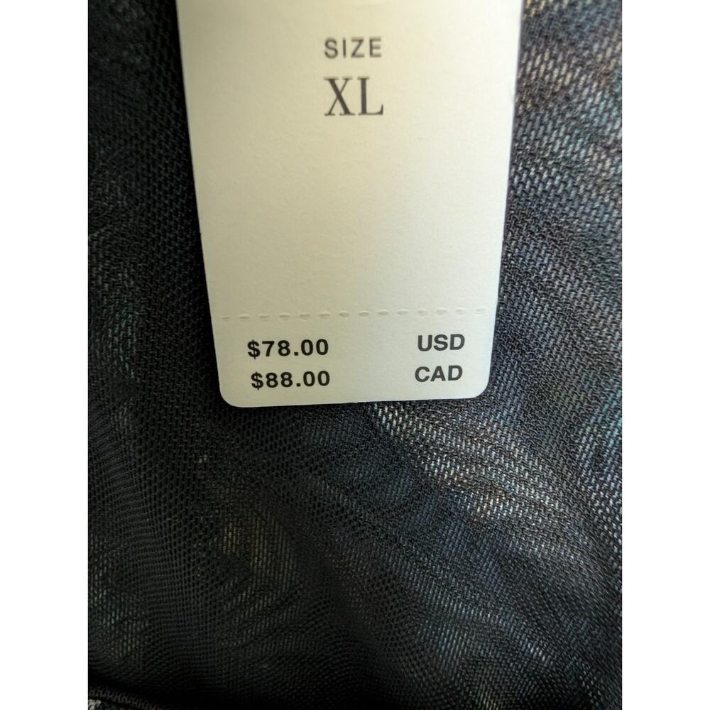 NWT Anthropologie Ruched Mesh Top Womens XL Multi Floral Long Sleeve Square Neck - Picture 4 of 6
